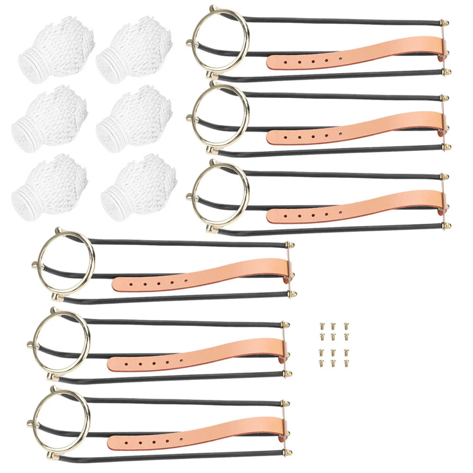 

6pcs Standard Snooker Billiard Table Replacement Solid Empire Rail with Net Pockets Set Pool Table Pockets Snooker Accessories