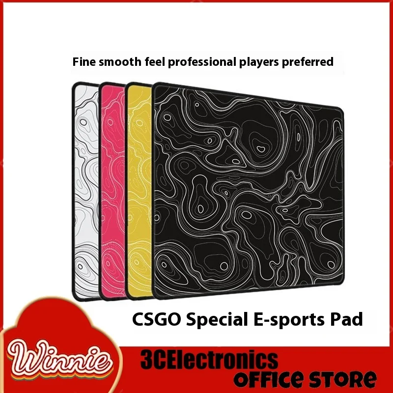 2024 Yinhu Esports Fps Mouse Pad Black Random Pattern Creative Anti Slip Game Thickened Fine Noodles Chicken Eating Game Special