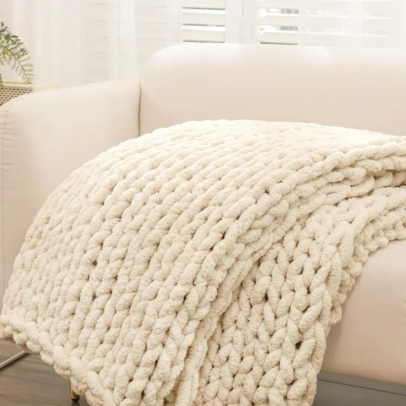 Chunky Knit Blanket Throw 40