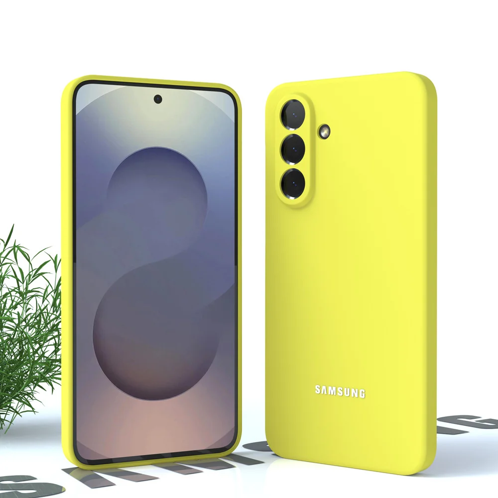 Für Samsung Galaxy A56 A36 A16 A55 Fall Weiche Flüssigkeit Silikon A35 A15 A54 A34 S25 S24 S23 Ultra Dünne Stoßfest Telefon Zurück Abdeckung