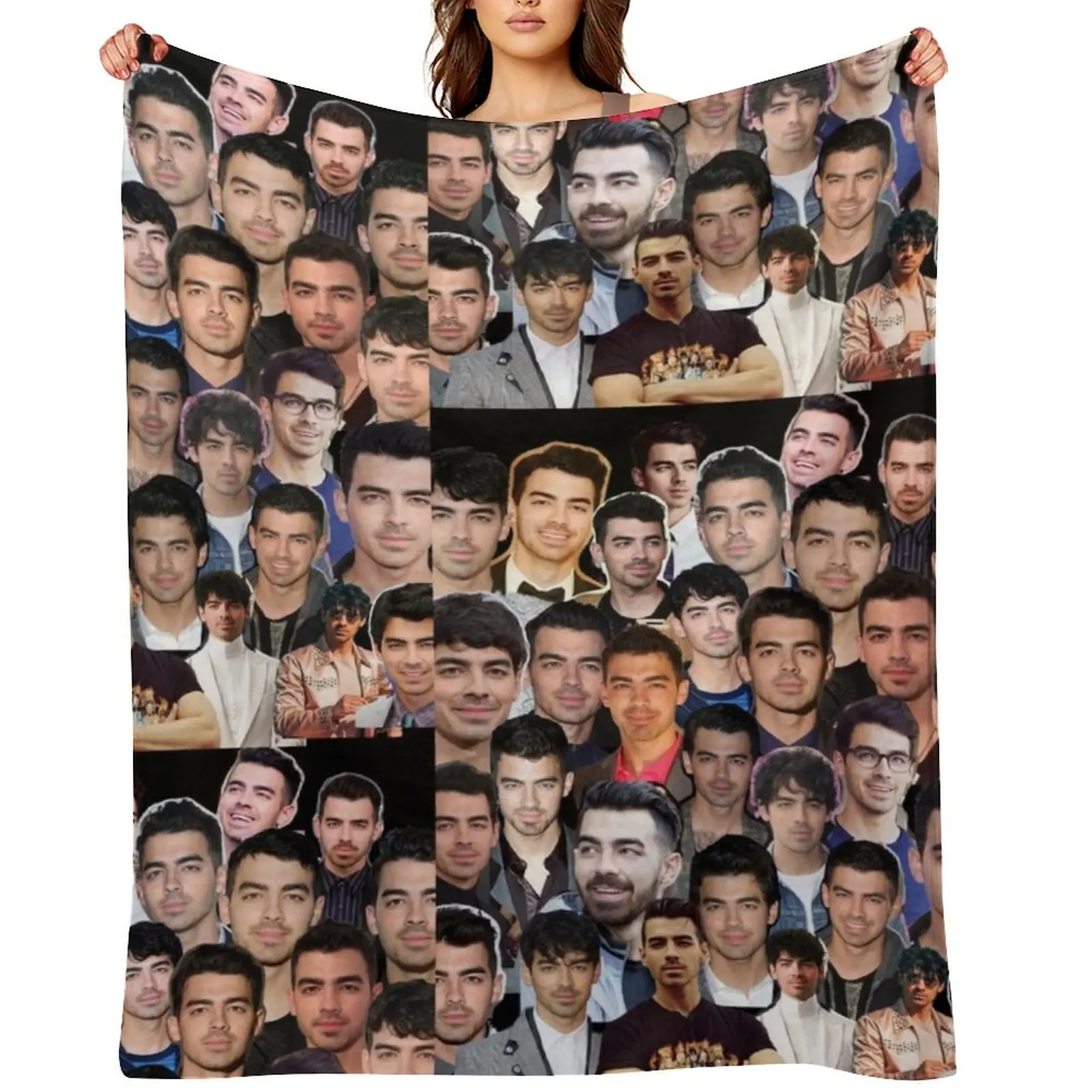 

Joe Jonas Collage Throw Blanket Luxury wednesday Tourist Cute Plaid Blankets