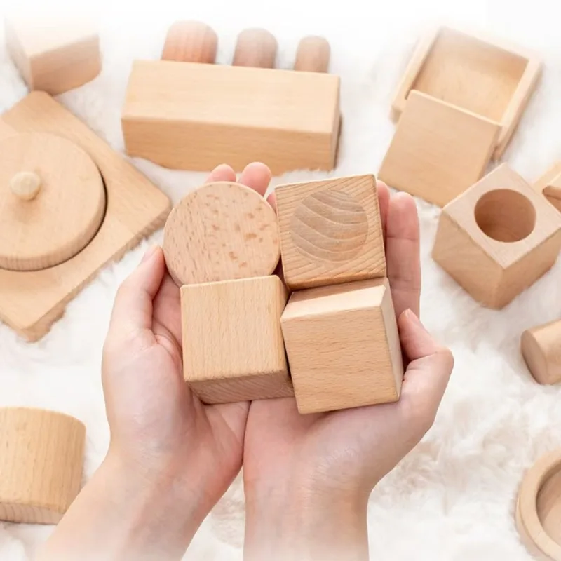 سجل تعليم مونتيسوري كافية ألعاب الطاولة الخشب التراص اللبنات ألعاب أطفال ألعاب تفاعلية حسية اكسسوارات الطفل #3