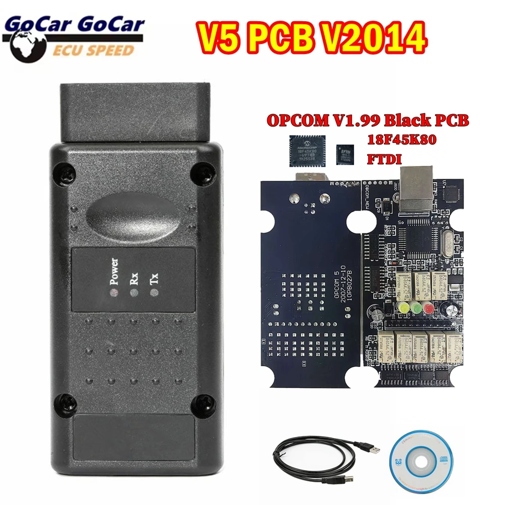 

Новейший Opcom 2023 200603a OP COM 1,70 1,95 1,99 PIC18F458 FTDI может обновление вспышки OBD2, автомобильный диагностический инструмент Can bus для Opel