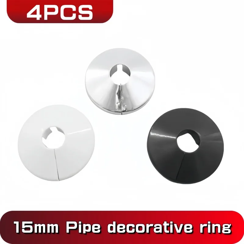 4PCS 15mm Radiator Pipe Collars Cover Floor Decorative Radiator Escutcheon Water Pipe Cover For Wall Duct Faucet Accessories