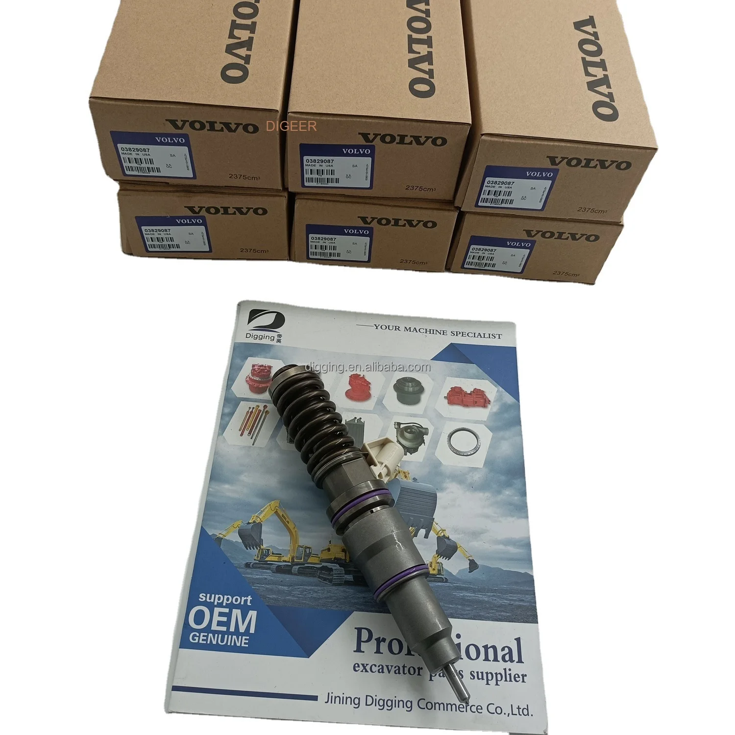 DIGEER Common Rail Injector 03829087 BEBE4C08001 For Volvo Penta D16