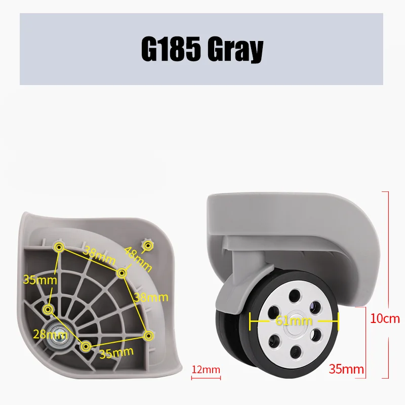 Rongda g185用のユニバーサル交換用ホイール,スーツケース用のスペアパーツ,滑らか,静か,衝撃吸収,ホイールアクセサリー,キャスター