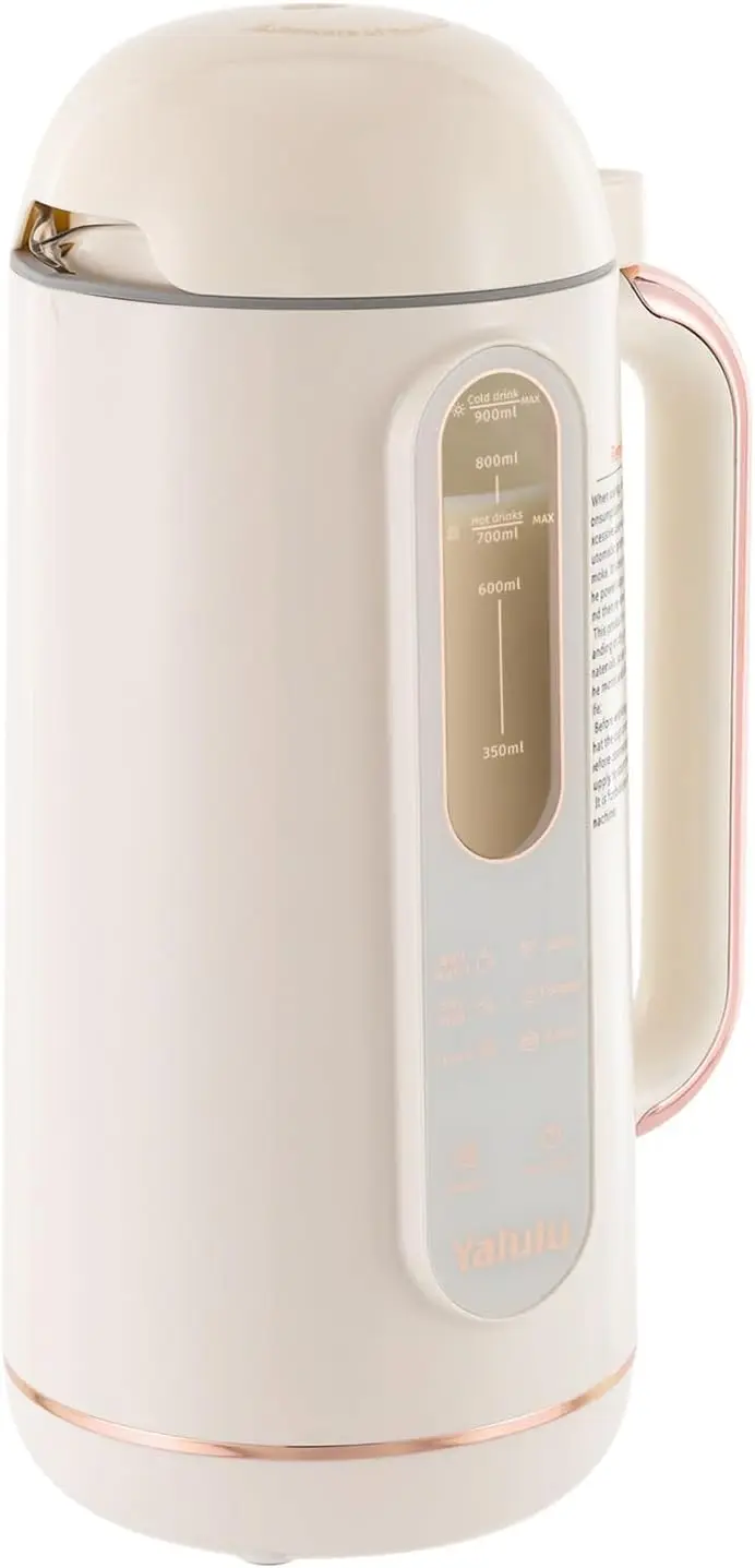 

Soybean Milk Maker, 400W Automatic Nut Milk Maker Machine Electric Almond/Coconut/Cashew/Oat Milk Machine with 10 Blades & Measu