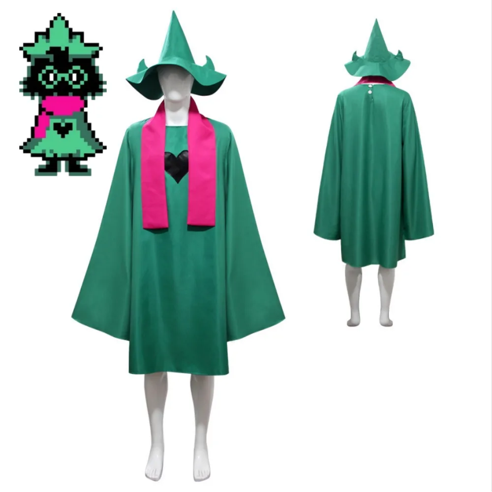 Костюм-для-косплея-deltarune-ralsei-полный-комплект-с-зеленым-плащом-шапкой-и-шарфом-для-взрослых-унисекс-для-аниме-игр-Хэллоуина-Комик-Кона-ролевых-игр
