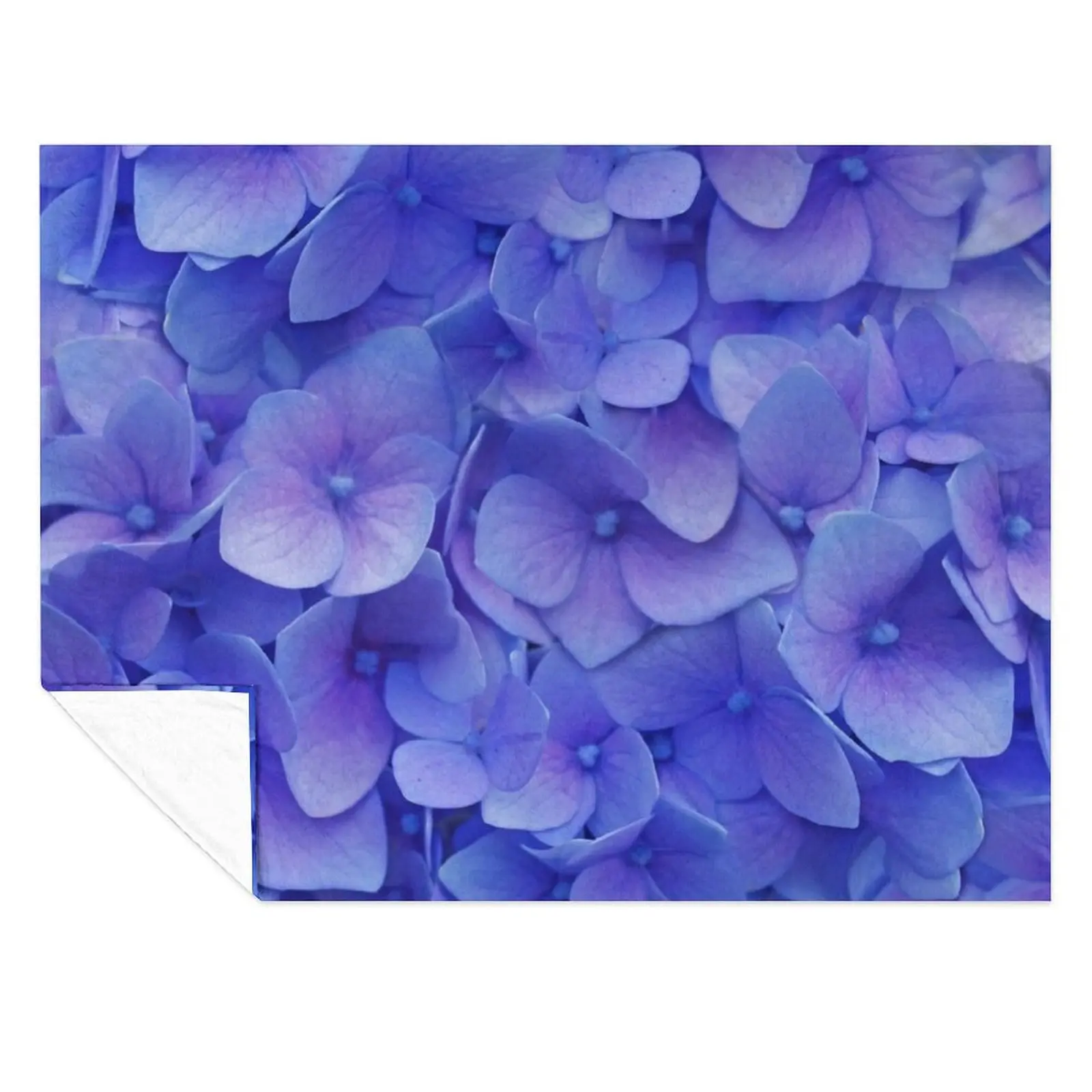 

Hydrangea blue Throw Blanket bed plaid For Decorative Sofa Multi-Purpose Blankets