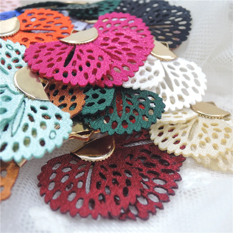 20Pcs/Lot New Creative 30MM Fabric Fan Charms Small Tassel Connectors Diy Earrings Pendant Jewelry Making Acessories Material