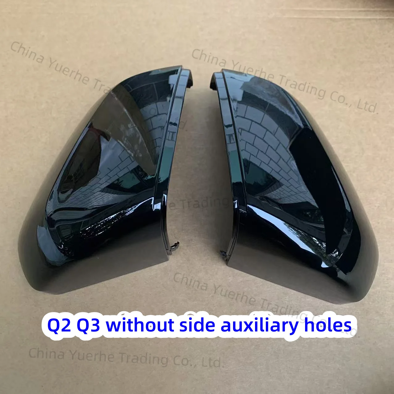 OEM لأودي Q3 Q2 A3 S3 8Y A4 A5 S4 S5 B9 Q5 2017-- Q7 2016- طلاء البيانو الأسود مرآة الرؤية الخلفية قذيفة العمياء مرآة مساعدة #1