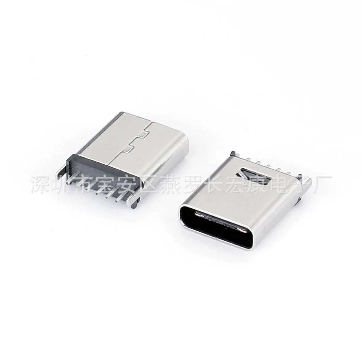 For vertical sticker type-c female seat 6pin vertical SMT single row H = 10.0/10 three-pin plug board, with shrapnel