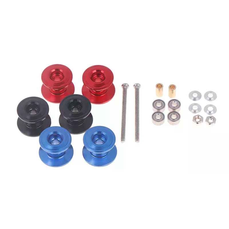 For Mini 4WD Car Model 12-13mm Double Guide Roller 95423 Lightweight Alloy Spare Parts 2Pcs