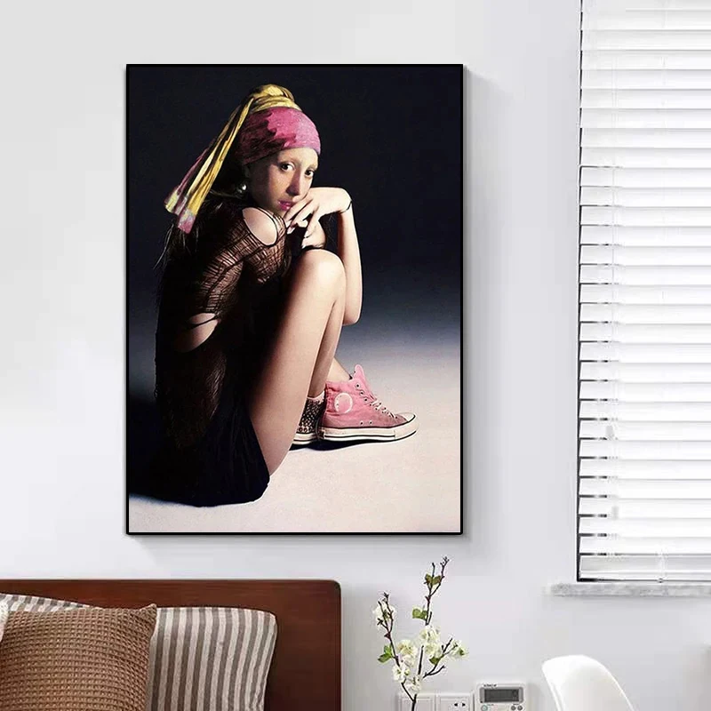 Girl with Pearl Earrings Posters and Prints Modern Wall Art Pictures Canvas Paintings for Living Room Home Decoration Cuadros