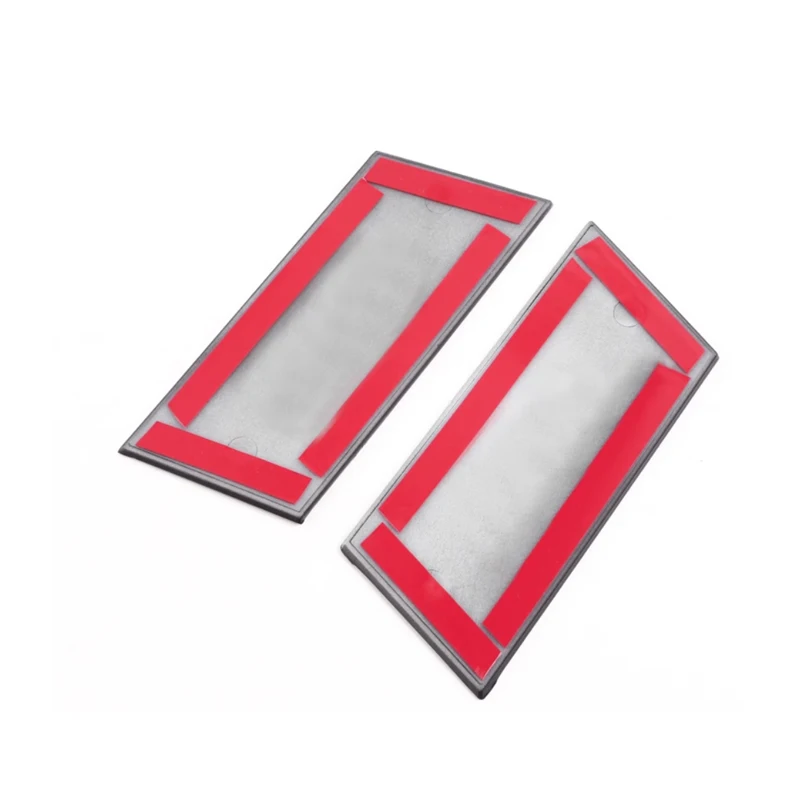 1 Pair ABS Car Exterior Front Middle Grille Blocking Cover Sticker Plate Dust-proof Central Grid Block Baffle for Touareg 19-24