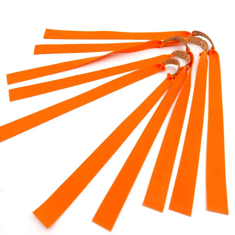 Orange Flat 1.2 Thick Accessories Rubber Band Set Outdoor Strip Elastic Rubber Band Hunter Slingshot Catapult Hunting Rubber