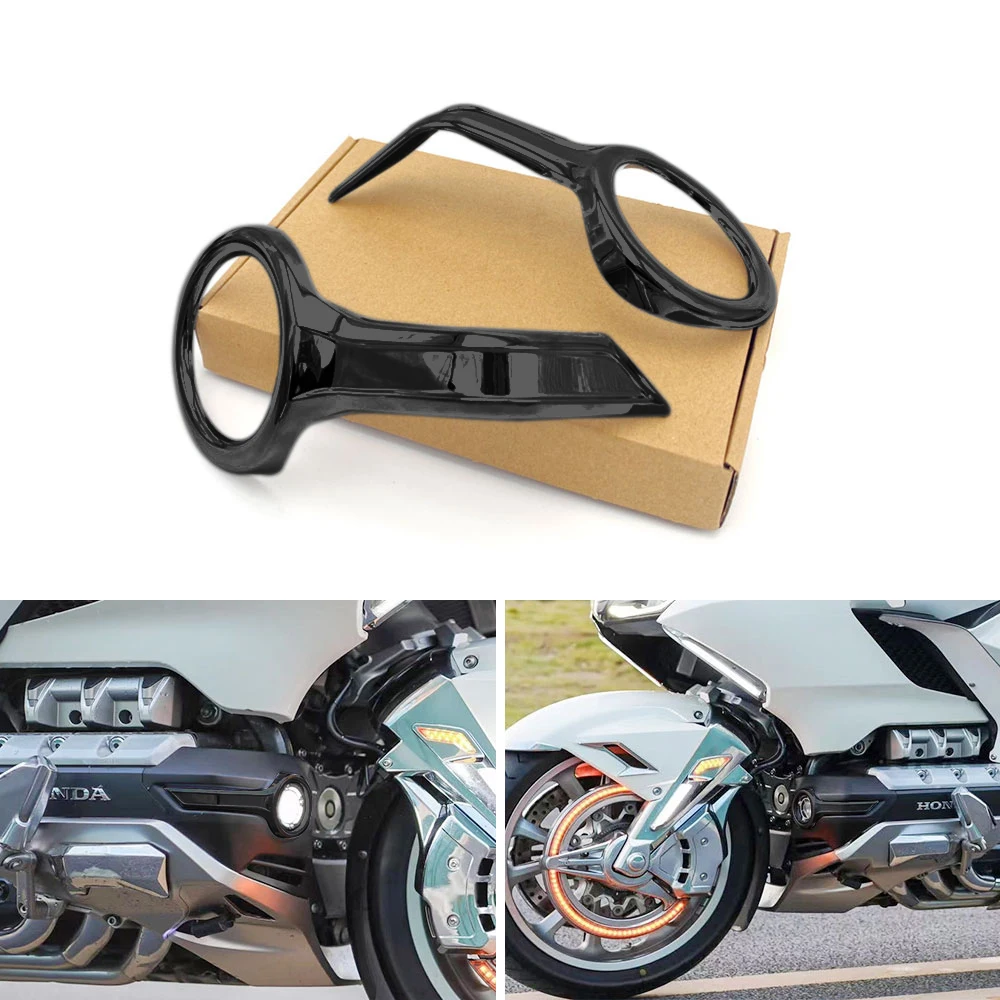 Cubierta decorativa para motor trasero y delantero de motocicleta, accesorios para Honda Goldwing GL1800, color negro cromado, compatible con Gold