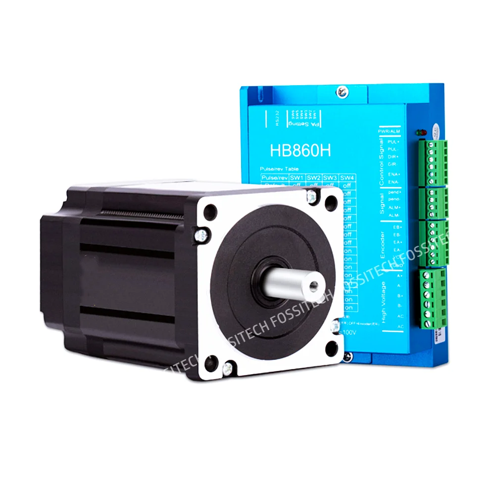 4.5N 8.5N 12.5N Nema 34 Servo Motor Set 86 Hybrid Closed-Loop Stepper Motor 86HB250 + HB860H 2-phase Motor Driver Kit 3m Line