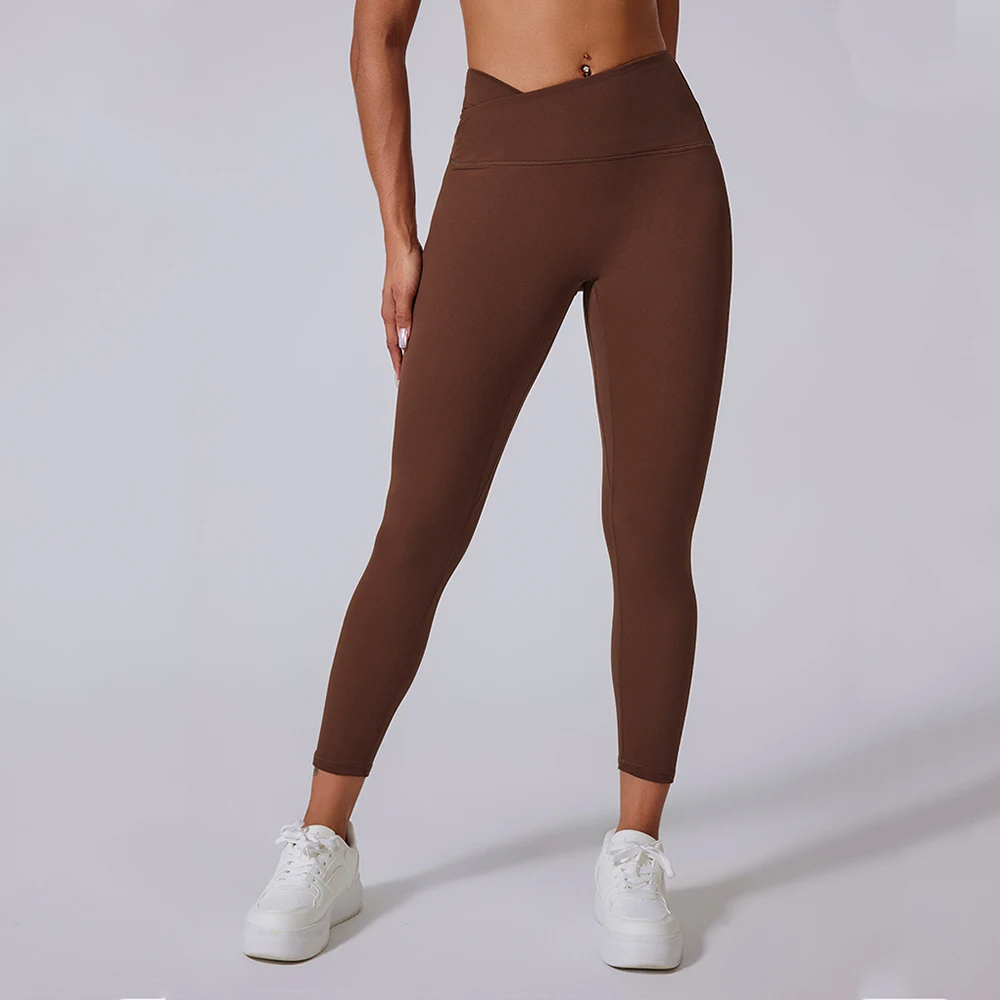 

Sports Legging New High Waist Women's Leggings Stretch Yoga Pants Tights Push Up Fitness Running Sportswear Solid Color Pants
