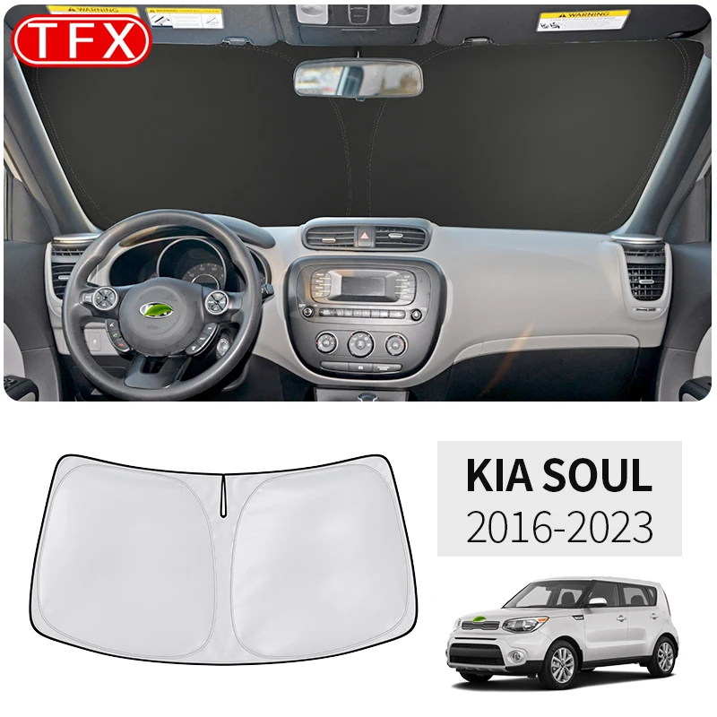 For Kia Soul/EV MK2 2014-2023 Car Styling Nano-Insulat Windshield Sunshade Front Window Sun Shade Visor Interior Accessories