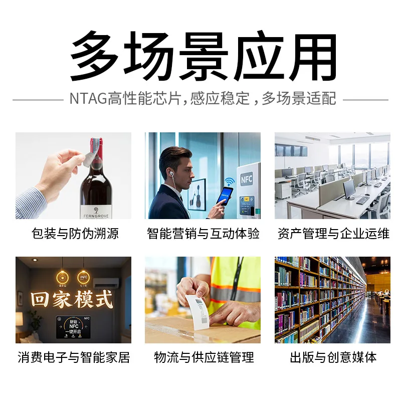 تخصيص تتفاعل عالية التردد تماس التحكم في الوصول إمدادات الطاقة بطاقة غرفة الفندق بطاقة PVC NFC 213/215/216 بطاقة بيضاء #5