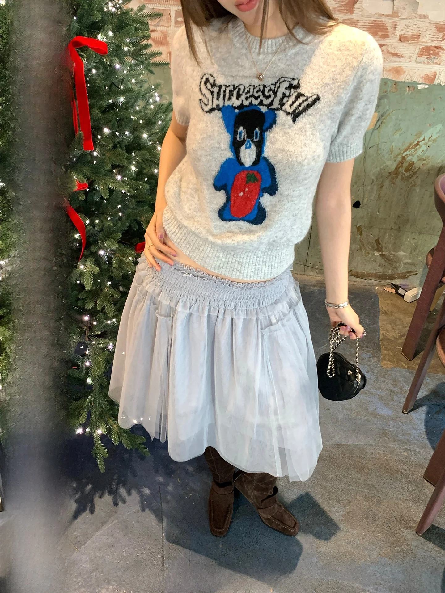 

Юбка миди Ranwear Moon adow из полиэфирного волокна, с эффектом плиссировки на талии, асимметричным подолом и драпировкой, повседневная