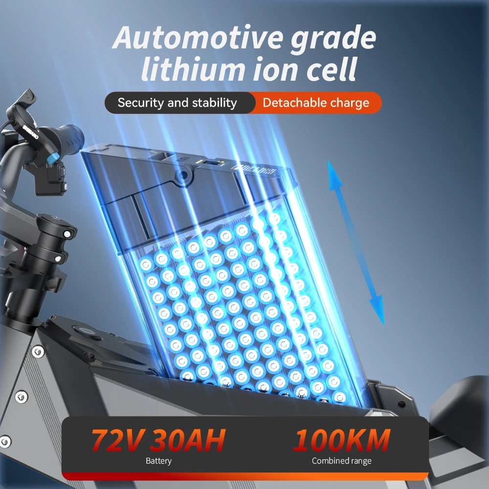 EKXBIKE GTS دراجة نارية كهربائية للبالغين 8000 واط الذروة دراجة ترابية كهربائية للبالغين مع بطارية 72 فولت 30 أمبير