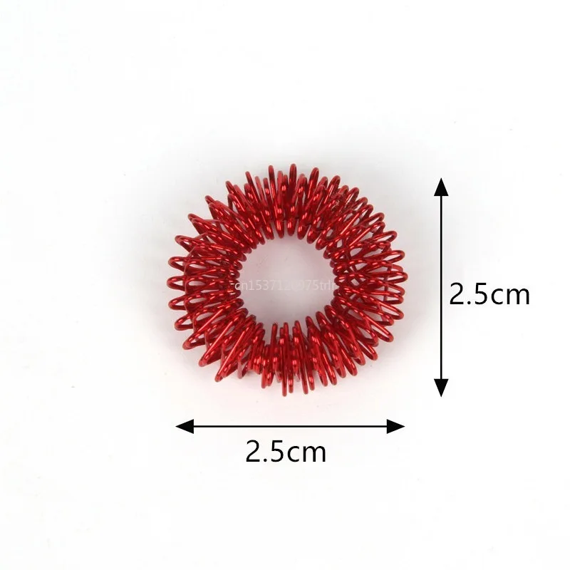 1pc New Acupressure Rings Spiky Sensory Finger Rings Set for Teens Adults Stress Reducer Massager Stress Relief Fidget Toys