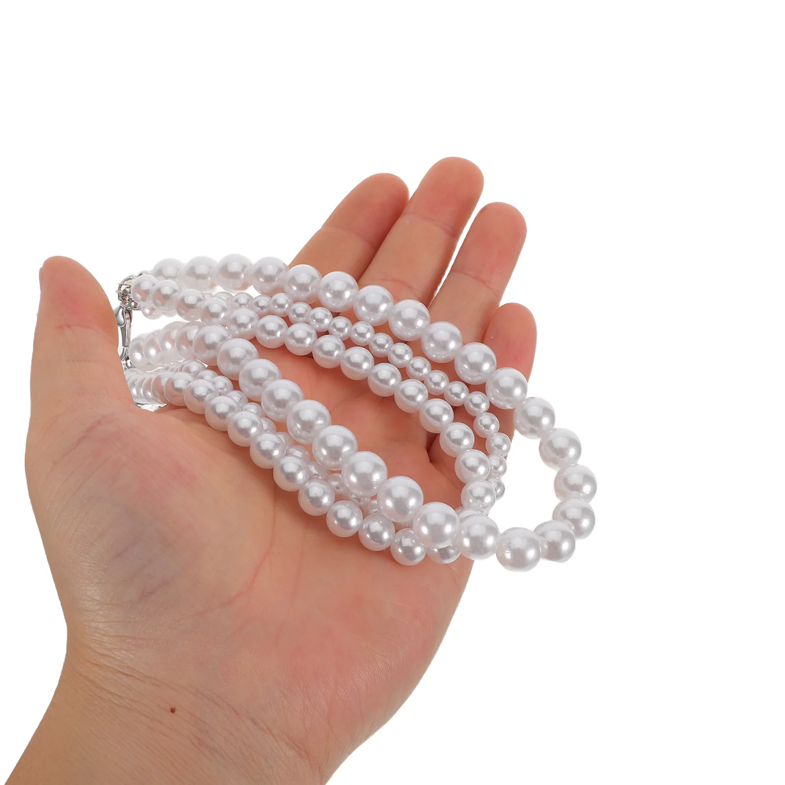 

1Pair Threelayer Faux Pearl Shoe Chains Sturdy Material Comfortable Lightweight Foot Jewelry for Any Occasion Chain Shoe Strap