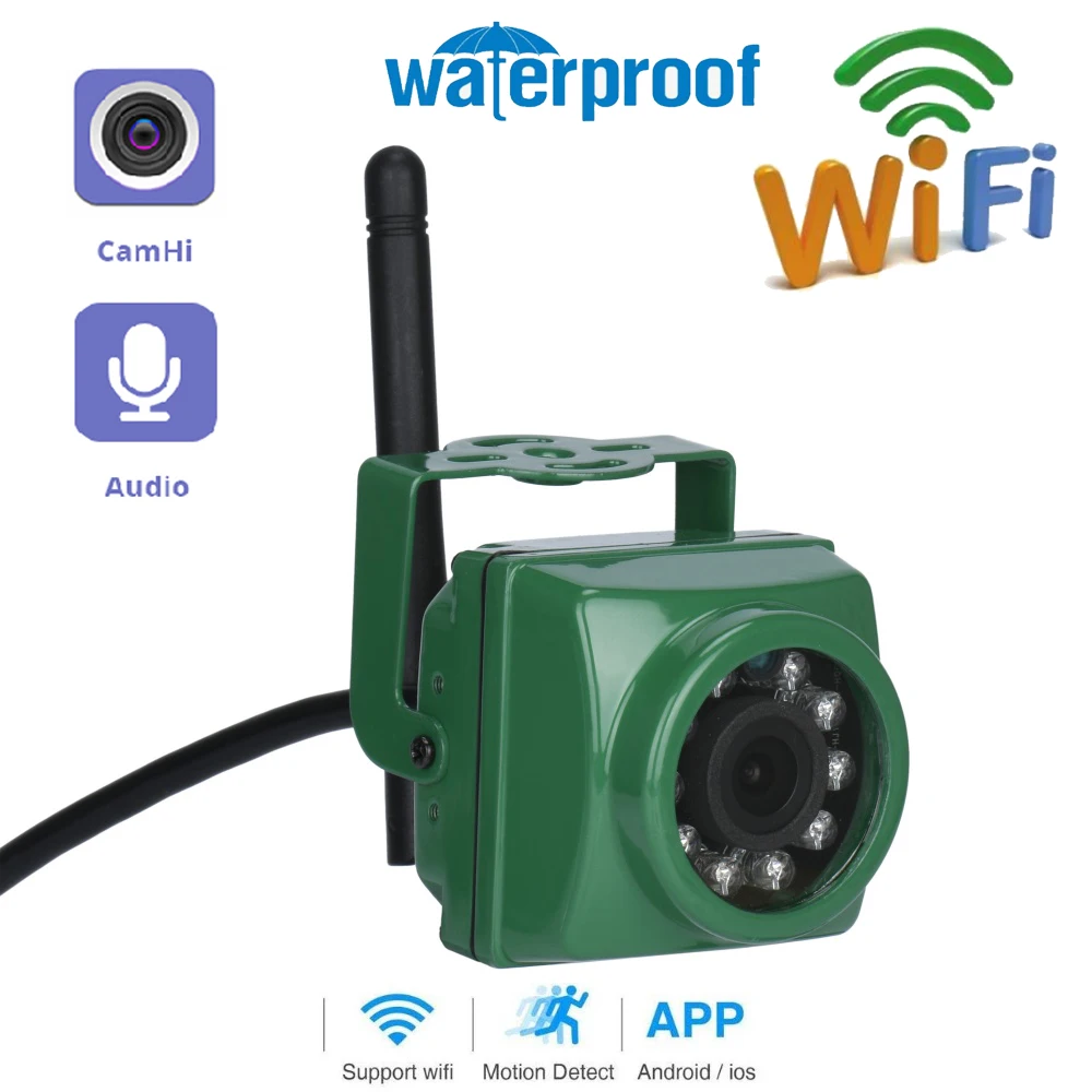 Camhi 2MP 5MP Mini Waterproof IP65 TF Card Slot 940NM IR Night Vision IP Camera Wifi Birdcage Camera in Yard Garden Bird House