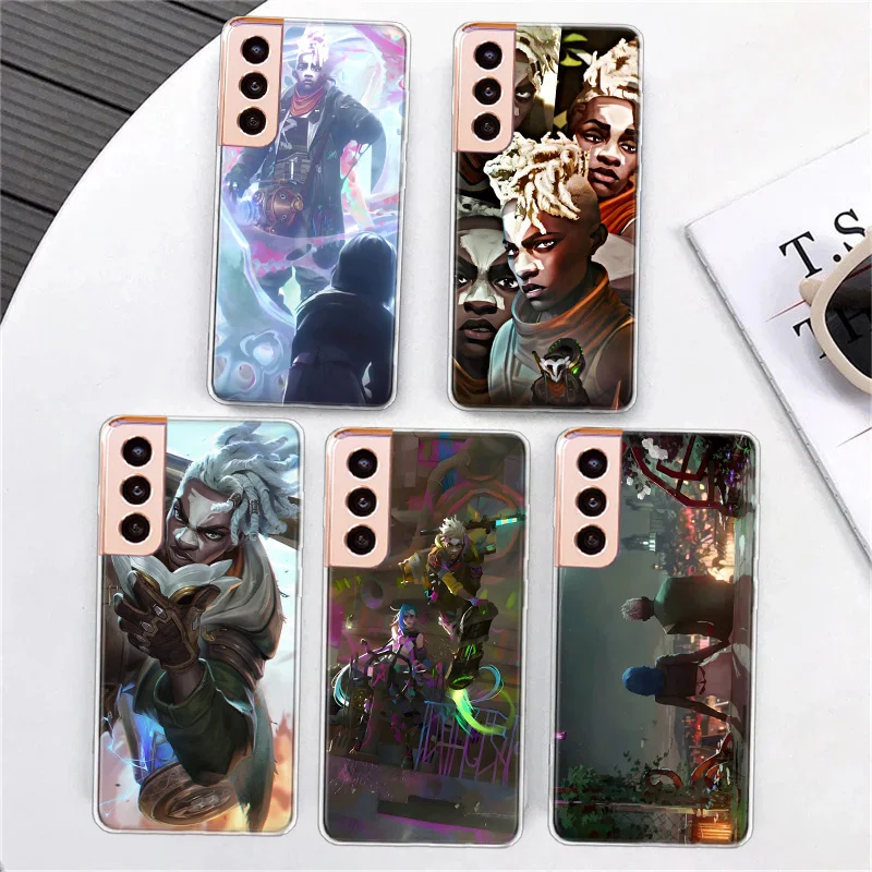 Чехол для телефона L-LOL Ekko Arcane Jinx для Samsung A05S A15 A25 A35 A55 Galaxy S8 S9 S10 S10E A70 A50 A40 A30S A20E A20S A10 M21 M30S