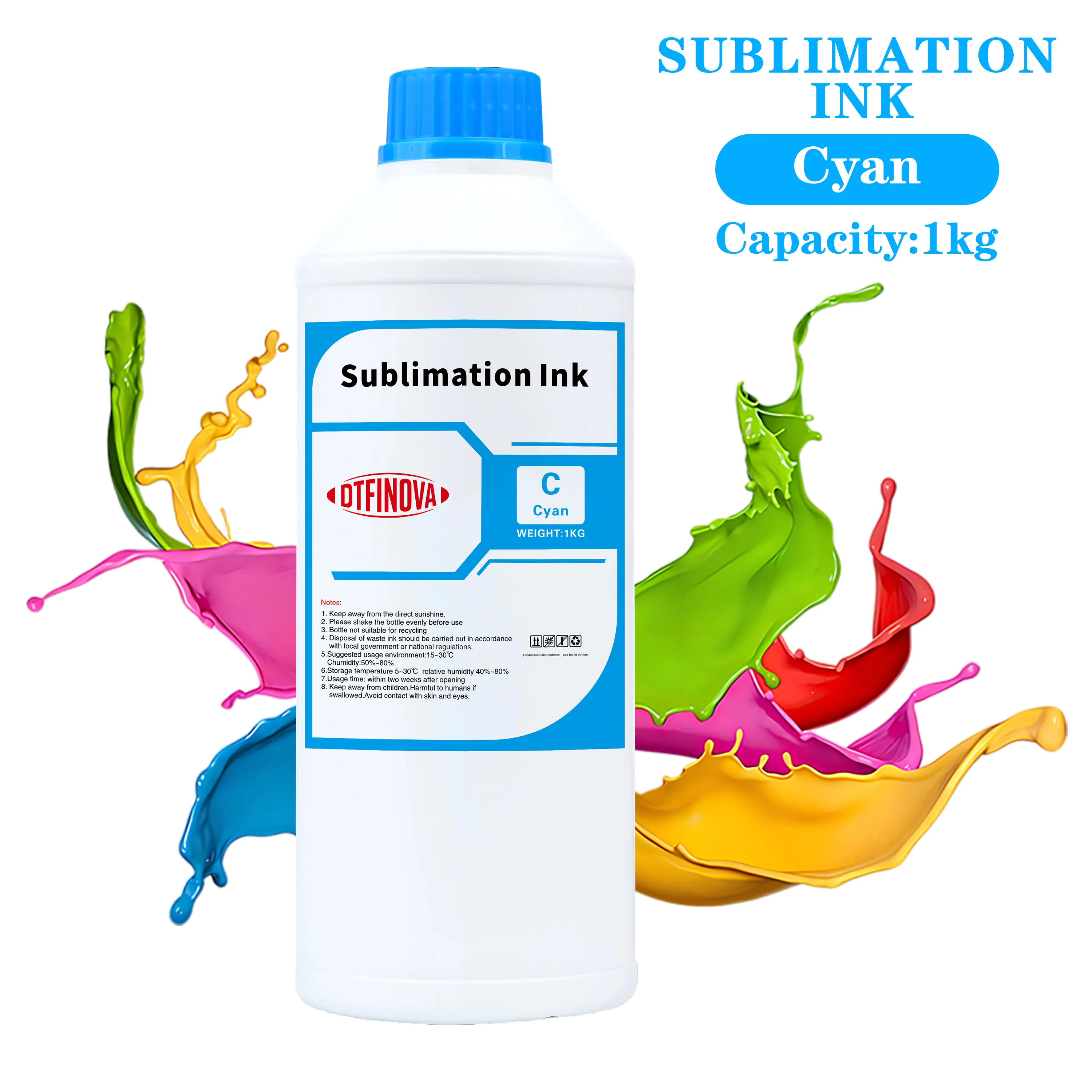 DTFINOVA Sublimation Ink For Epson Desktop printer heat transfer ink Eco-Tank L8160 L8180 L8050 ET-8500 printer  T-Shirt Mug