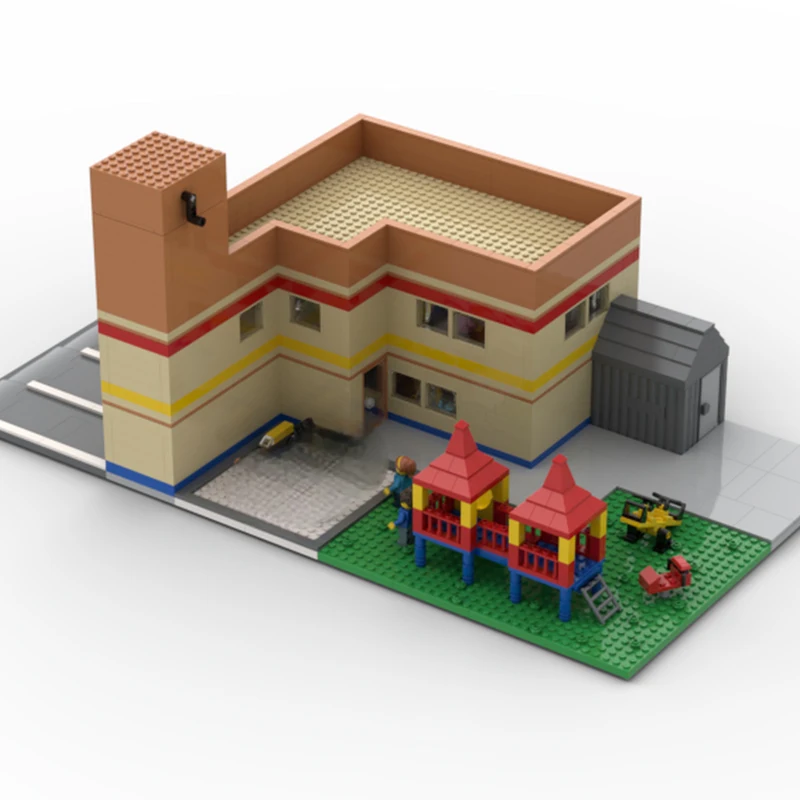 2036 MOC مركز الرعاية النهارية للمدينة واسعة تفاعلية لتقوم بها بنفسك نموذج اللبنات ألعاب عيد ميلاد هدية #1
