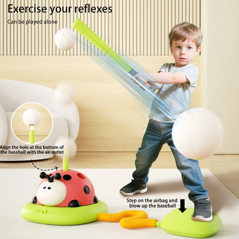 Ladybug Sport Entertainment Game Toy Multifunction Rope Skipping Machine Ferrule Jump Rocket Launcher Outdoor Educational