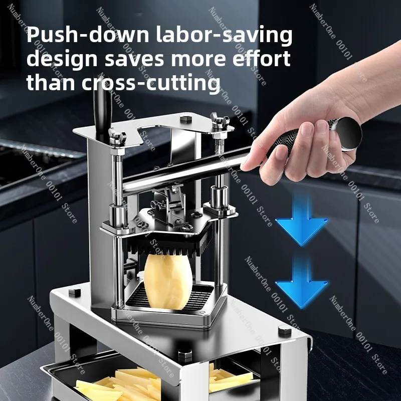 French Fries Cutting Machine, Commercial Cutter for Potatoes Cucumbers Carrots Mushrooms, KFC Style Fry Chopper
