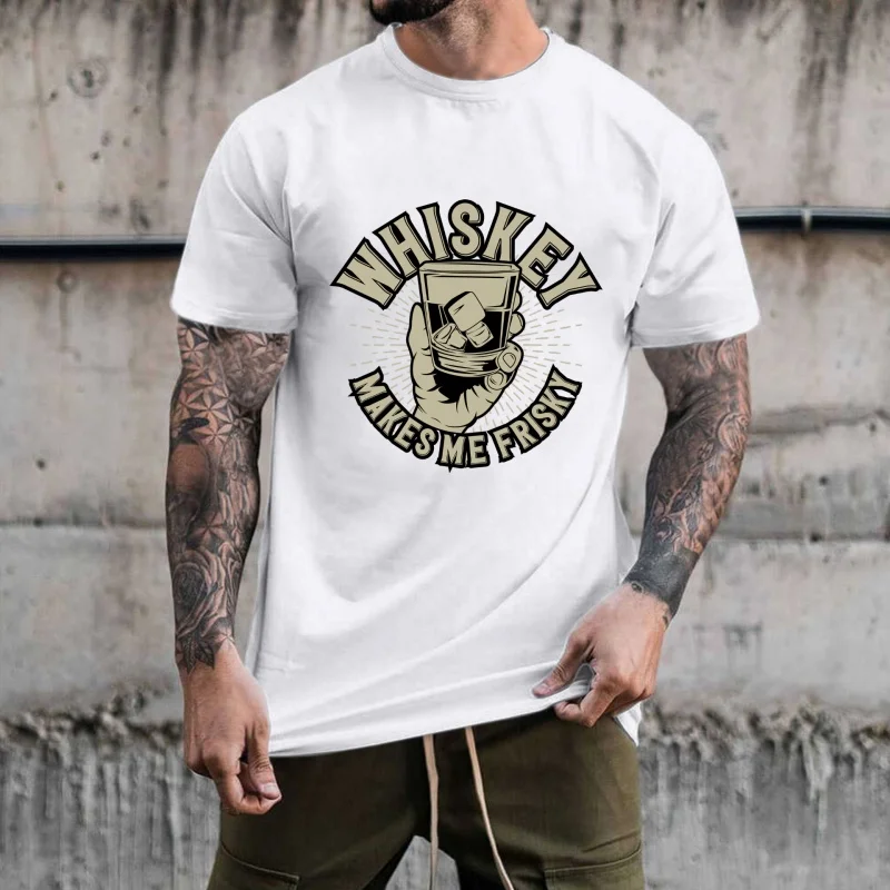 Vintage Whiskey Glass Graphic Heat - Transfer White Ink Iron - on, Suitable for T - Shirts, Canvas Bags, Versatile for Casual