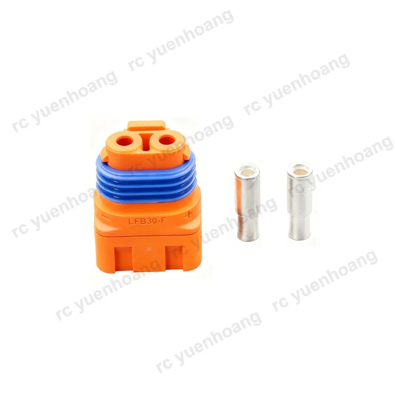 Amass LFB30-F LFB/K30-M enchufe CC de 2 pines cobre plateado impermeable conector macho hembra hebilla fija para accesorio de modelo RC