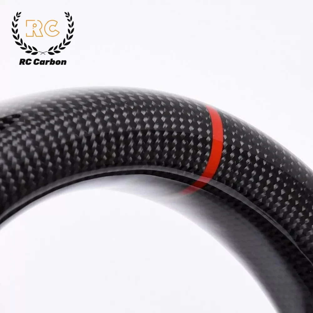 عجلة قيادة مثقوبة للسباق من ألياف الكربون الحقيقية تناسب 2012-2018 دودج رام 1500 2500 3500 بدون تسخين