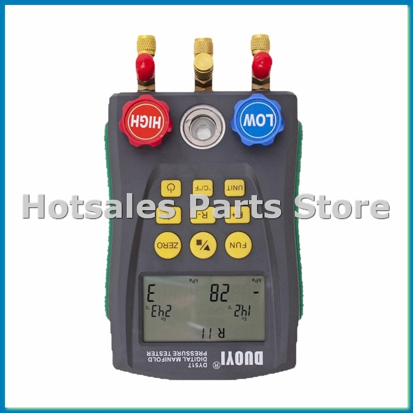

Pressure Gauge Refrigeration Manifold Tester Air Conditioning Temperature Tester Valves Tool Kit DY517 No Clip-A79M