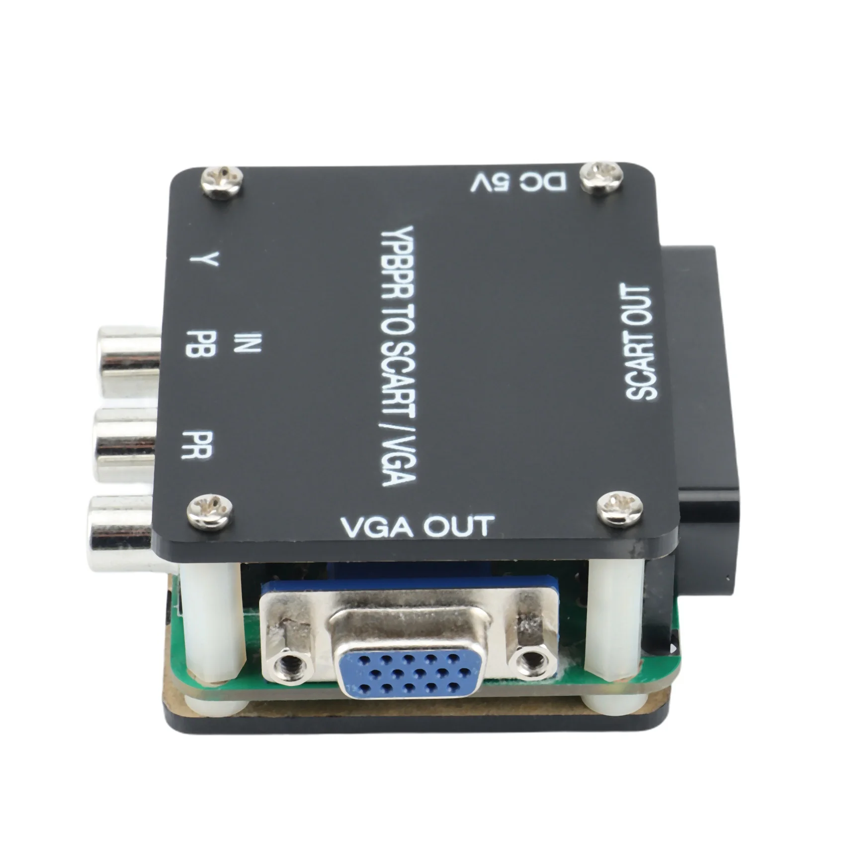 YUV TO RGBS YPBPR to SCART YPBPR TO VGA Component Transcoder Converter Game Console, RGBS to Color Difference Component