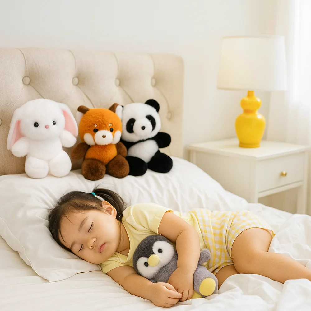 Running Plush Suffed Toys Cute Animals Comfort Soft Plush Throw Pillow Penguin Panda Elephant Rabbit Bear Doll Toys