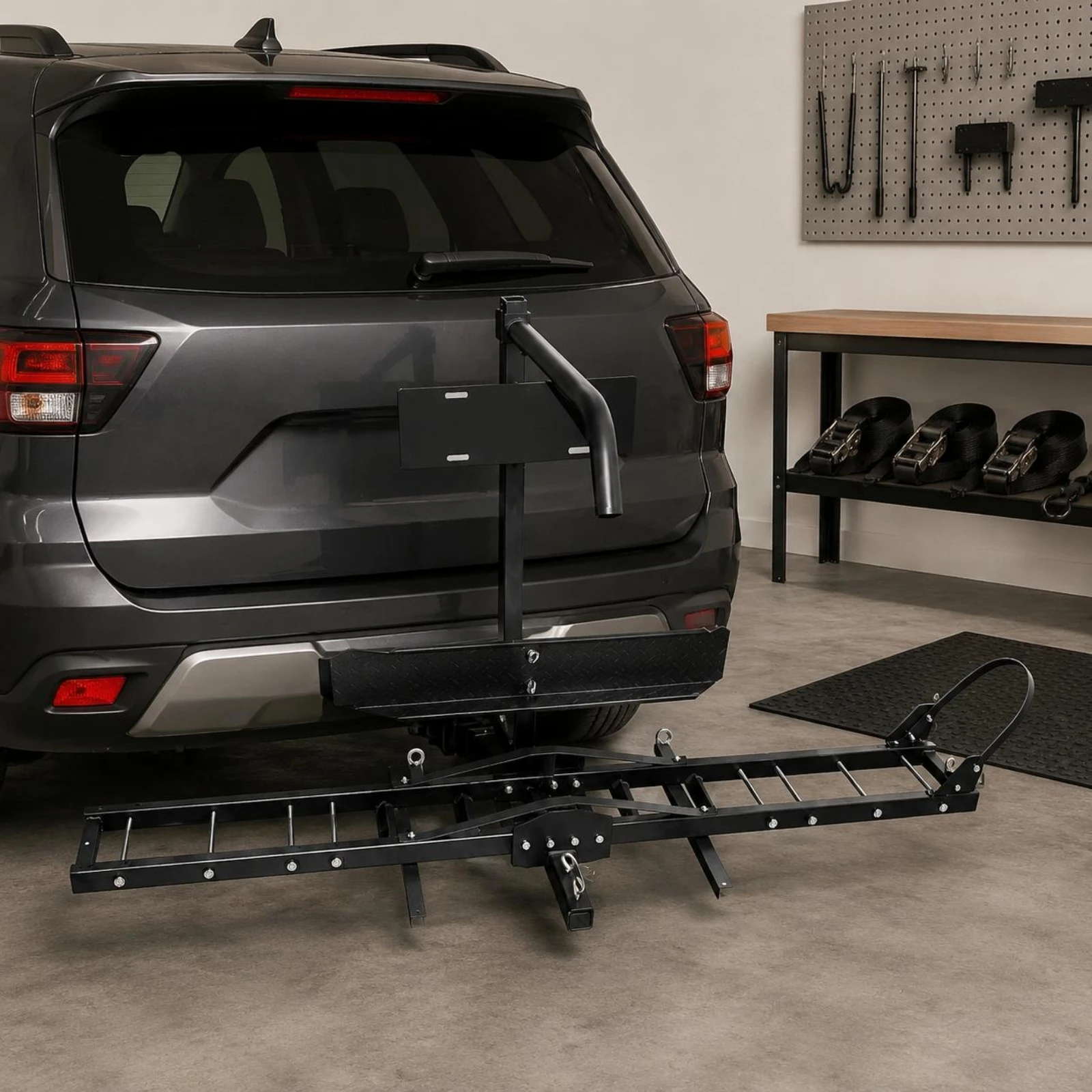 Rear Motorcycle Carrier Rack Quick-Insert Motorcycle Hitch Carrier Hitch-Mounted Rack Fastener Fasteners Dirt Bike Hauler