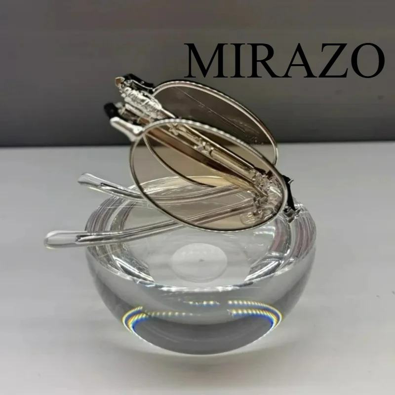 

2025 Korean GM PICO Eyeglasses Pocket Folding optics glasses Frame pure titanium GM Jewelry Diamond folding jewelry sun Glasses