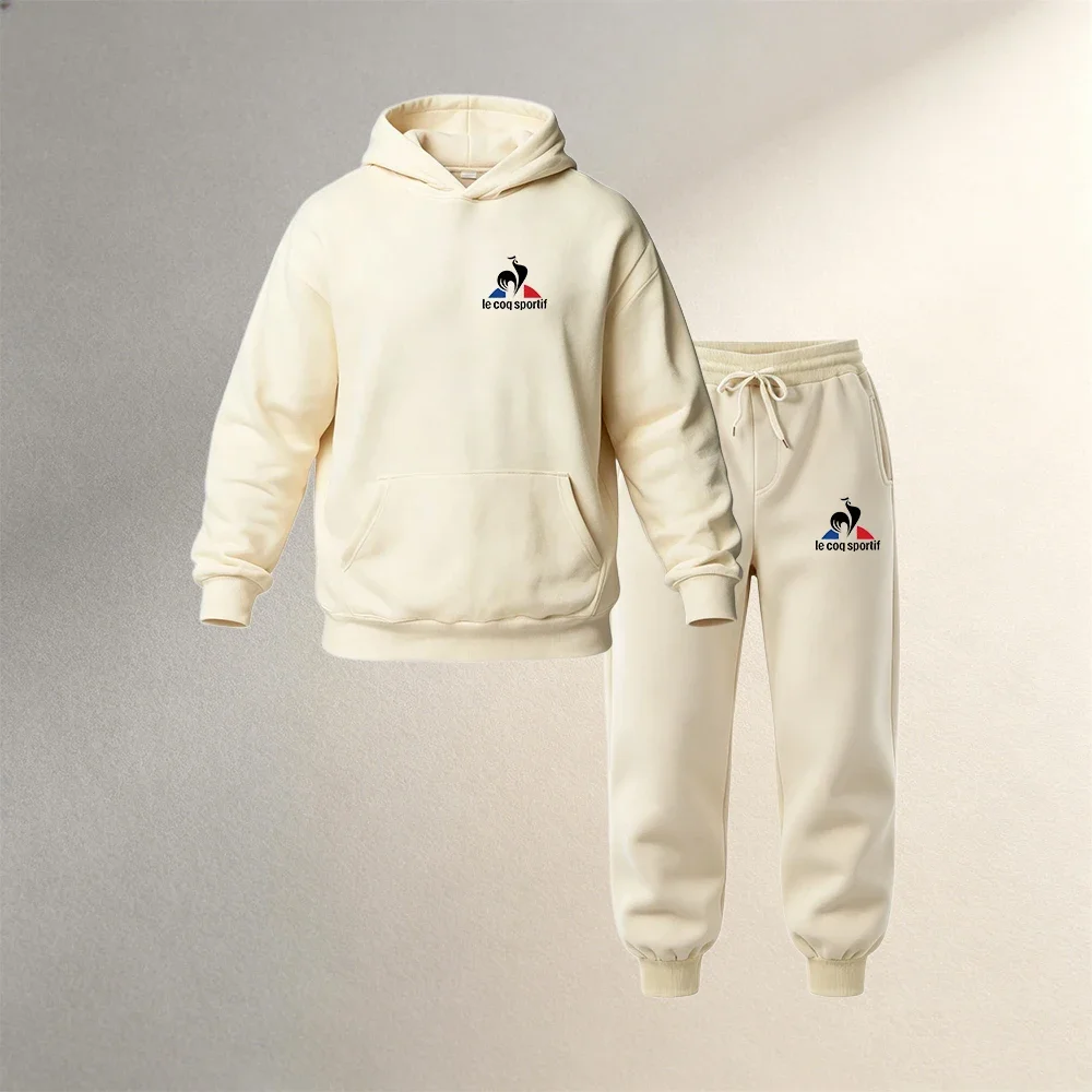 Men's Sets 2 Pieces Pullover Hoodies Autumn Winter Sport Casual Fashion Men's Clothing Hoodies Set Warm Loose Street Male Outfit
