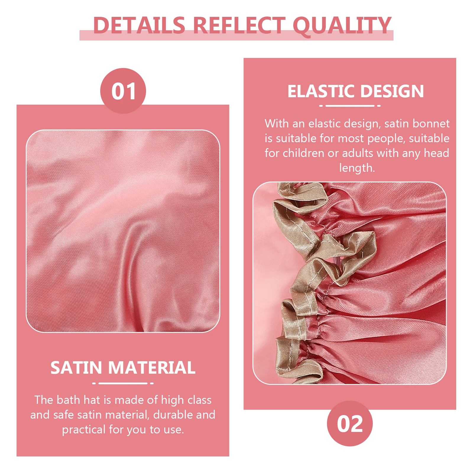 

3 Pcs Waterproof Shampoo Cap Double Layer Shower Hat Womens Caps Reusable Aldult for Satin Bath