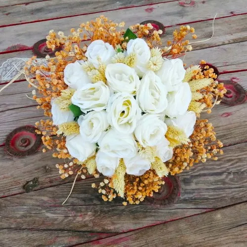 Your Garden White Rose Bridal Bouquet wedding Flower