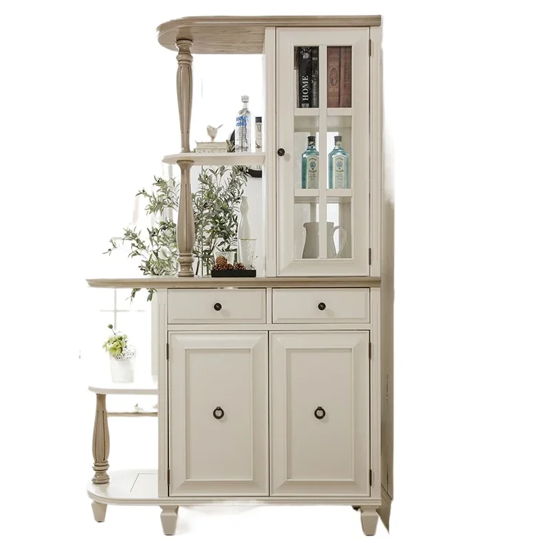 Partition cabinet All solid wood room hall cabinet Wine  Living room Double-sided partition  Entrance hall Shoe