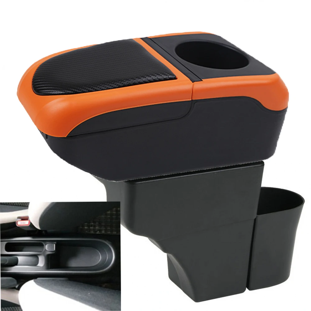 

For Car Nissan Note Armrest Box Arm Elbow Rest Center Console Storage Case with Cup Holder USB Port