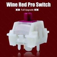 KTT Wine Red Pro Switch 37g 43g 5 Pins HIFI Linear POM Hot Plug Mechanical Keyboard Custom Switches RGB Gaming Keyboard Switch