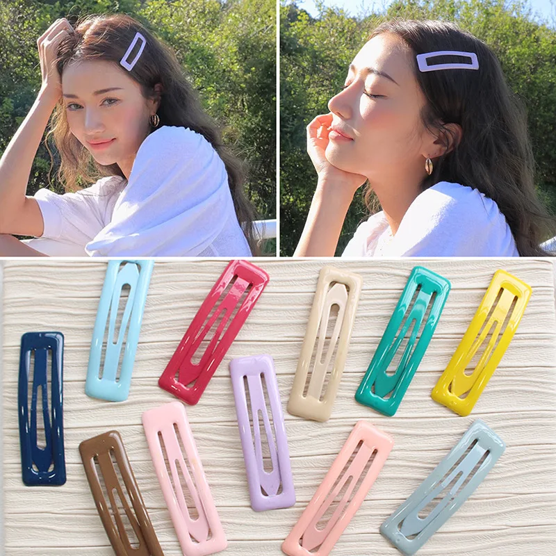 

300Pcs/Lot DIY Simple Multi Alloy Geometry Square Hair BB Clips Retro Oil Drip Hairpin Styling Tools Accessories HA1404